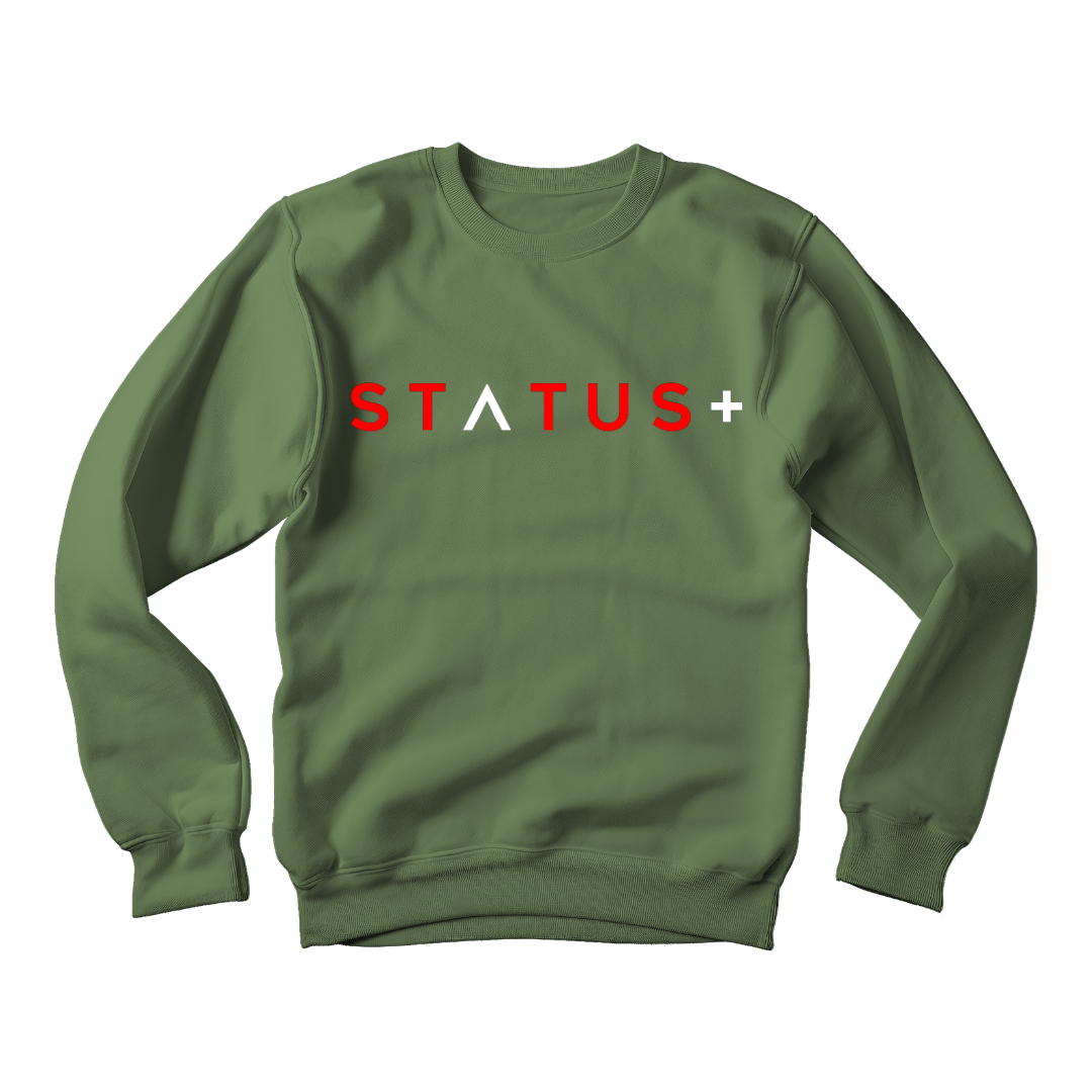 Status Plus Fashions Classic Sweatshirt RED WHITE